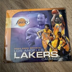 Purple and Gold Lakers Calendar with Action Shots Kobe Bryant